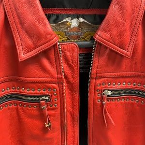 Harley Jacket - Red Leather size M-W